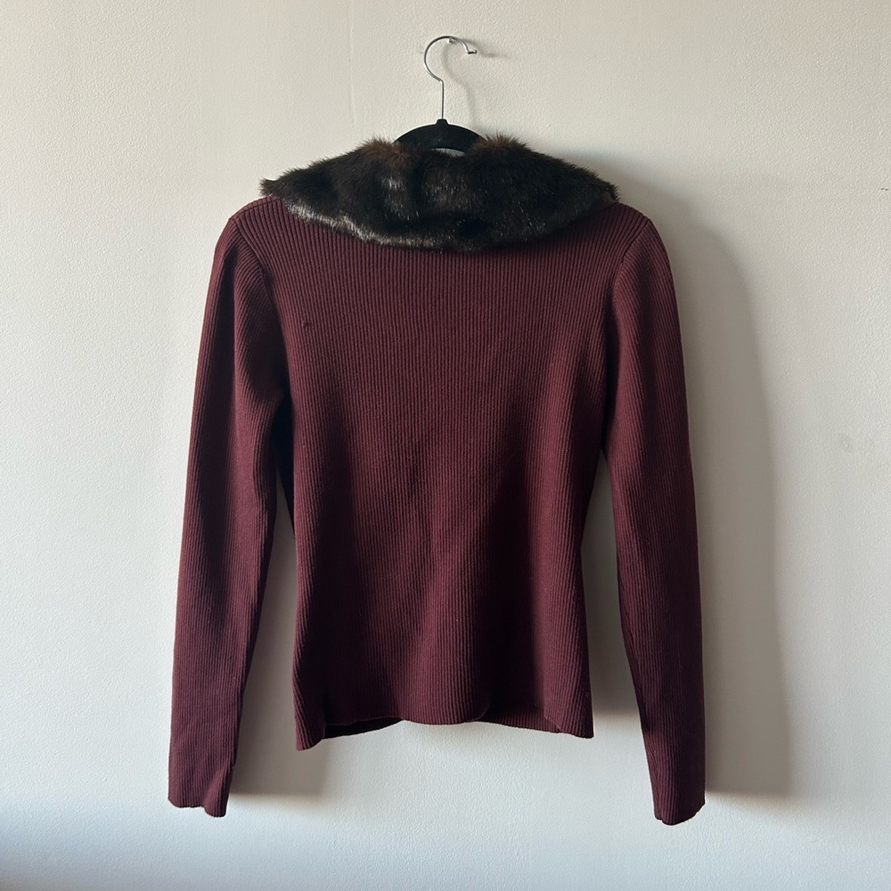 Vintage Y2K Faux-Fur Cardigan - Picture 2 of 8